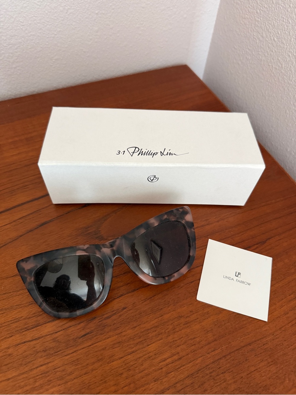 Linda Farrow x 3.1 Phillip Lim PL37 Tortoise Cat-Eye Sunglasses - Brown/Black